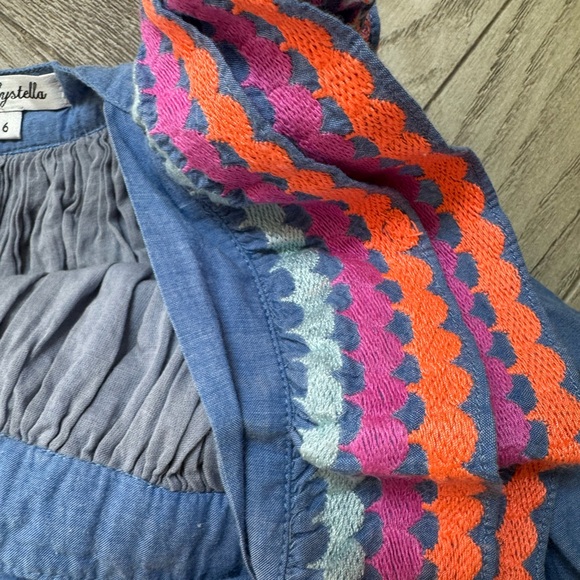 Colorful Ruffled Kids Dress - Picture 3 of 3